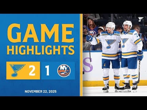 Game Highlights: Blues 2, Islanders 1