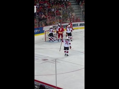 Dawson Mercer with a Short Goal vs. Calgary Flames