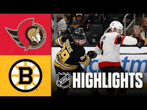 NHL Highlights | Senators vs. Bruins | November 06, 2025