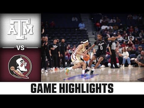 Texas A&M vs. Florida State Game Highlights | 2025-26 ACC Men's Basketball