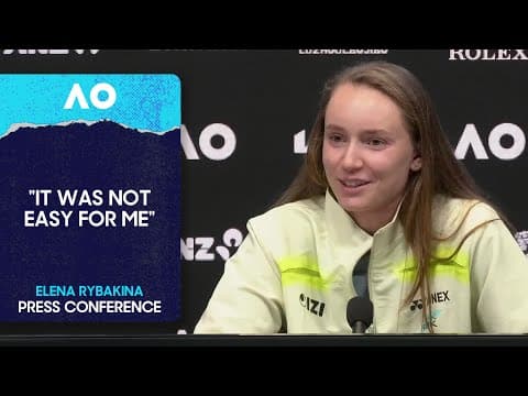 Elena Rybakina Press Conference | Australian Open 2026 First Round
