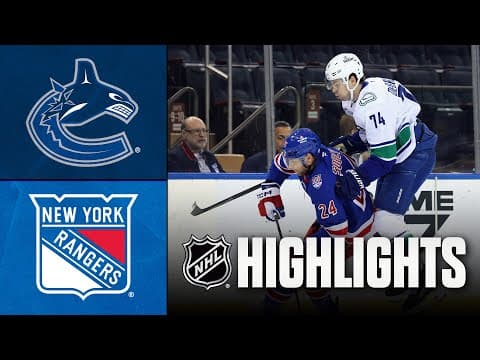 Canucks vs. Rangers | NHL Highlights | December 16, 2025
