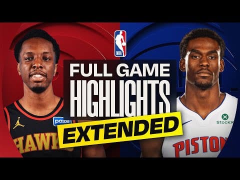 EXTENDED: HAWKS at PISTONS | FULL GAME HIGHLIGHTS | December 1, 2025