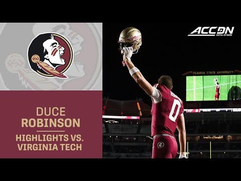 Florida State WR Duce Robinson vs. Virginia Tech