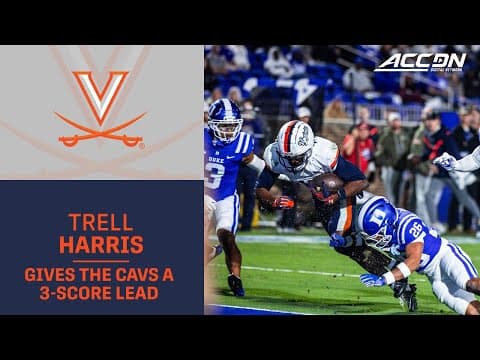 UVA's Chandler Morris Delivers A Strike To Trell Harris For 6