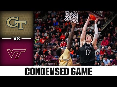 Georgia Tech vs. Virginia Tech Condensed Game | 2025-26 ACC Men's Basketball