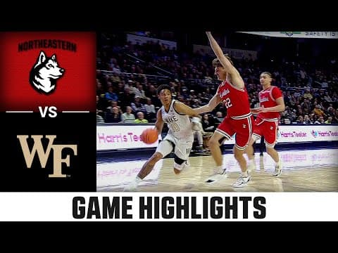 Northeastern vs. Wake Forest Game Highlights | 2025-26 ACC Men's Basketball