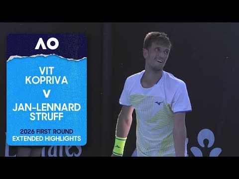 Vit Kopriva v Jan-Lennard Struff Extended Highlights | Australian Open 2026 First Round