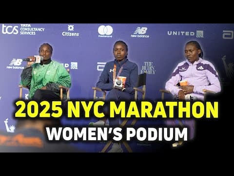 Hellen Obiri, Sharon Lokedi, and Sheila Chepkirui | NYC Marathon Women's Podium Press Conference
