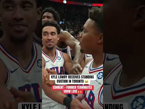 Kyle Lowry is serenaded by the Raptors crowd and embraces players from both teams โค๏ธ