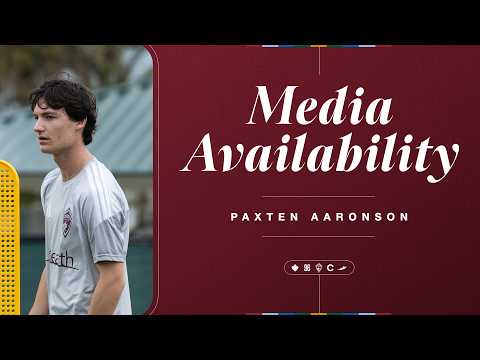 Media Availability | Paxten Aaronson on new style of play and importance of pressing