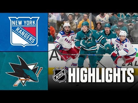 Rangers vs. Sharks | NHL Highlights | January 23, 2026