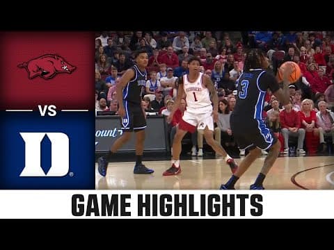 Arkansas vs. DukeĀ Game Highlights | 2025-26 ACC Men's Basketball