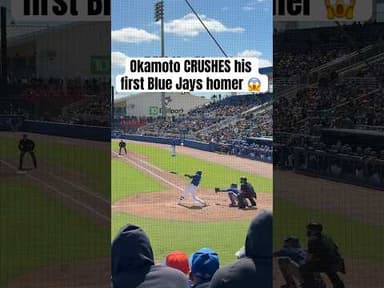 This angle of Kazuma Okamoto’s first Blue Jays home run 😮💨 #MLB #SpringTraining