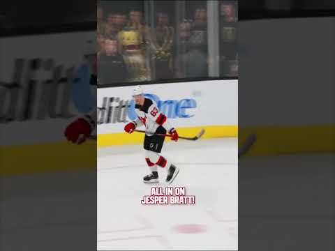 All in. Game over. #jesperbratt #brattman #njdevils #devilsvsgoldenknights #NHL