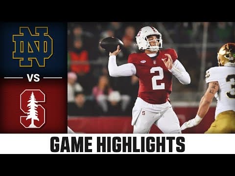 Notre Dame vs Stanford Condensed Game | 2025 ACC Football