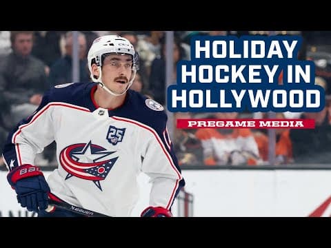 Holiday Hockey in Hollywood 🏒 Head Coach Dean Evason, Coyle, Marchment and Provorov | Pregame Media