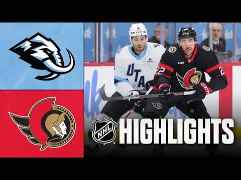 NHL Highlights | Mammoth vs. Senators | November 09, 2025