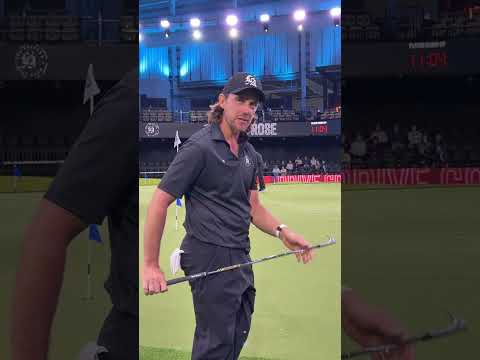 Tommy Fleetwood was showing off the full shot repertoire before his @TGL match. #TeamTaylorMade