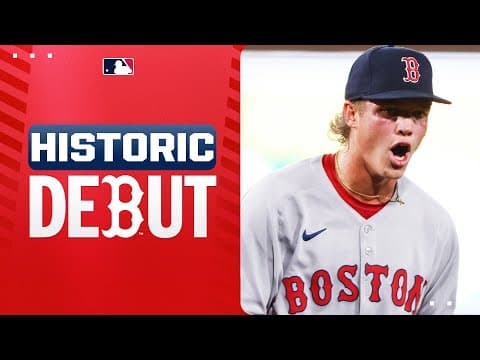 Red Sox record tied by rookie Connelly Early in his MLB debut! 🤯 (11 strikeouts!)