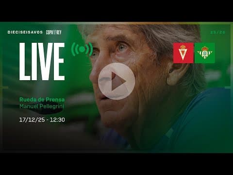 🚨 DIRECTO | Rueda de prensa de Manuel Pellegrini previa al #RealMurciaRealBetis ⚽💚