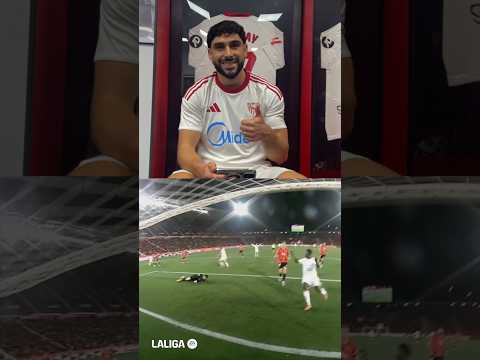 🗣️ Maupay reacciona a su primer gol con el #SevillaFC ❤️ #futbol #shorts #laligahighlights