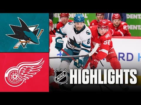 Sharks vs. Red Wings | NHL Highlights | January 16, 2026