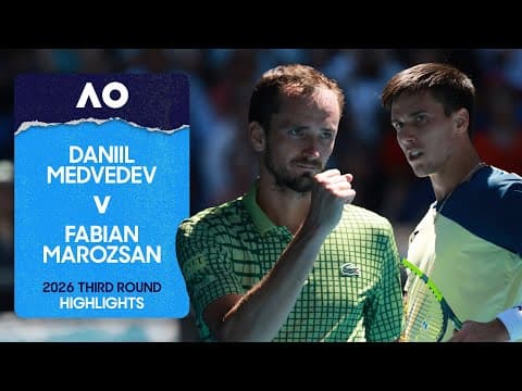 Daniil Medvedev v Fabian Marozsan Highlights | Australian Open 2026 Third Round