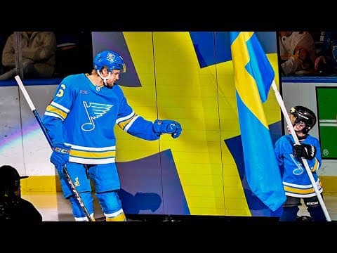 Blues salute Olympians with pregame send-off