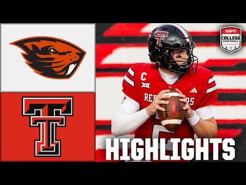 Oregon State Beavers vs. Texas Tech Red Raiders | Full Game Highlights | ESPN College Football
