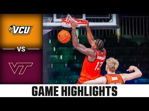 Virginia Tech vs. VCU Highlights | 2025-26 ACC Men's Basketball