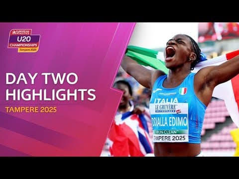 Doualla SCORCHES to 100m gold plus a Decathlon WORLD RECORD🔥 Day two highlights | Tampere 2025