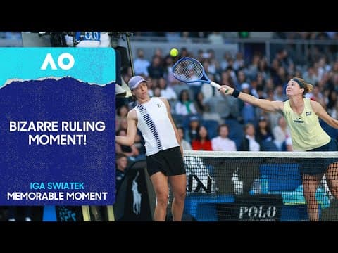 Swiatek Wins Point After Bouzkova Touches Net | Australian Open 2026