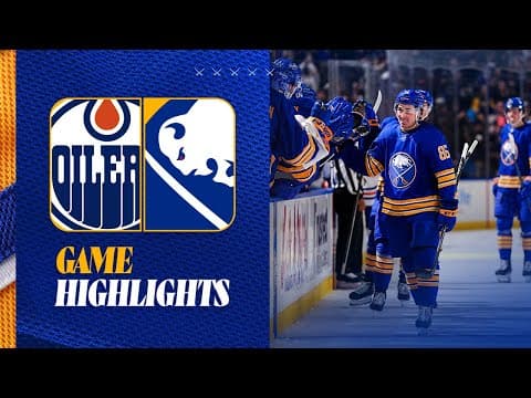 Noah Ostlund Scores Two In Buffalo Sabres 5-1 Win Over Edmonton Oilers | Game Highlights