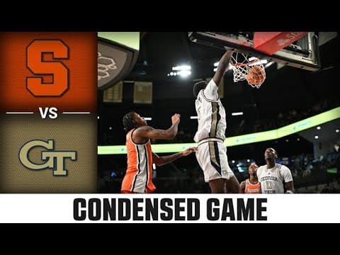 Syracuse vs. Georgia Tech Condensed Game | 2025-26 ACC Men's Basketball