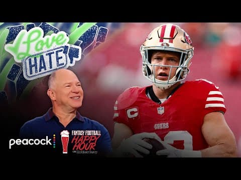 Week 1 matchups favor Christian McCaffrey, James Conner | Fantasy Football Happy Hour | NFL on NBC