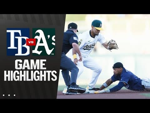 Rays vs. A's Game Highlights (8/13/25) | MLB Highlights