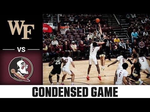 Wake Forest vs. Florida State Condensed Game | 2025-26 ACC Men's Basketball