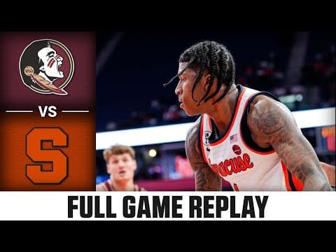 Florida State vs. Syracuse Full Game Replay | 2025-26 ACC Men’s Basketball