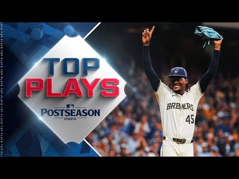 Top MLB Plays of 10/11/25 (Brice Turang, William Contreras help send Brewers to NLCS)