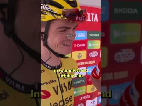 Two men who know a thing or two about the Angliru 🙌 Sepp Kuss and Jonas Vingegaard on the climb.