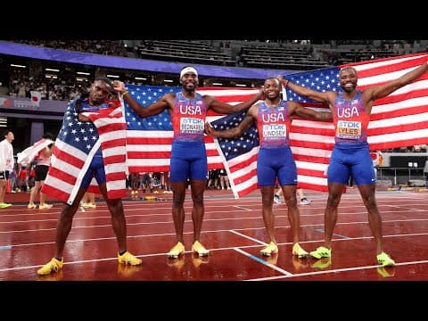 'This is one of the best ever' Team USA recaps men's 4x100 gold to wrap worlds | NBC Sports