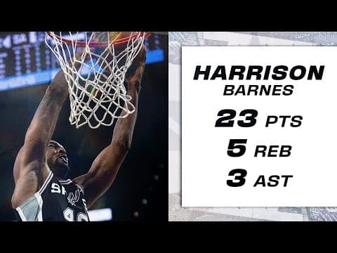 Harrison Barnes Put On A SHOW in 4th Quarter!!!