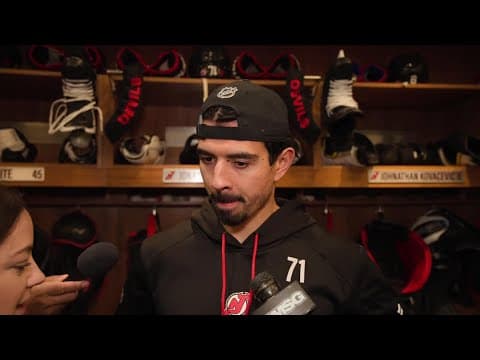 Hischier, Siegenthaler and Keefe on the Palat trade and loss to Jets