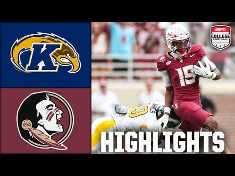 Kent State Golden Flashes vs. Florida State Seminoles | Full Game Highlights | ESPN College Football