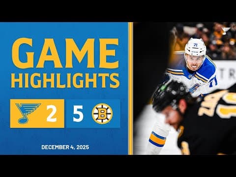 Game Highlights: Bruins 5, Blues 2