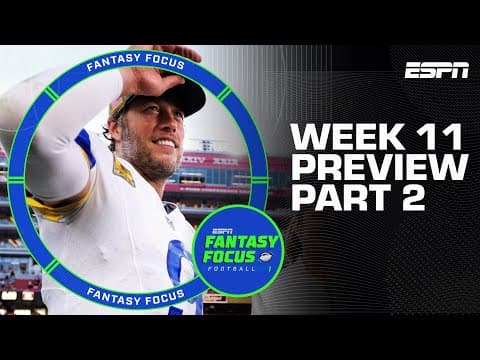 Must-Start Players & Lineup Locks for Week 11 | Fantasy Focus đ