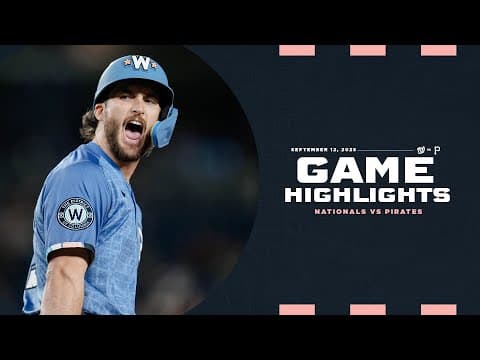 Pirates vs. Nationals Game Highlights (9/12/25) | MLB Highlights