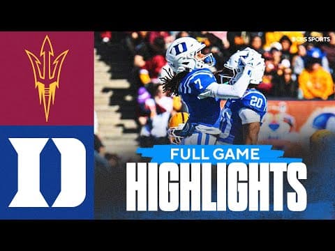 Arizona State Sun Devils vs Duke Blue Devils | Full Game Highlights | 2025 Tony the Tiger Sun Bowl