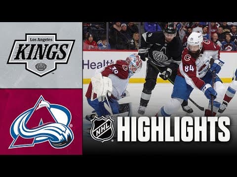 Kings vs. Avalanche | NHL Highlights | December 29, 2025